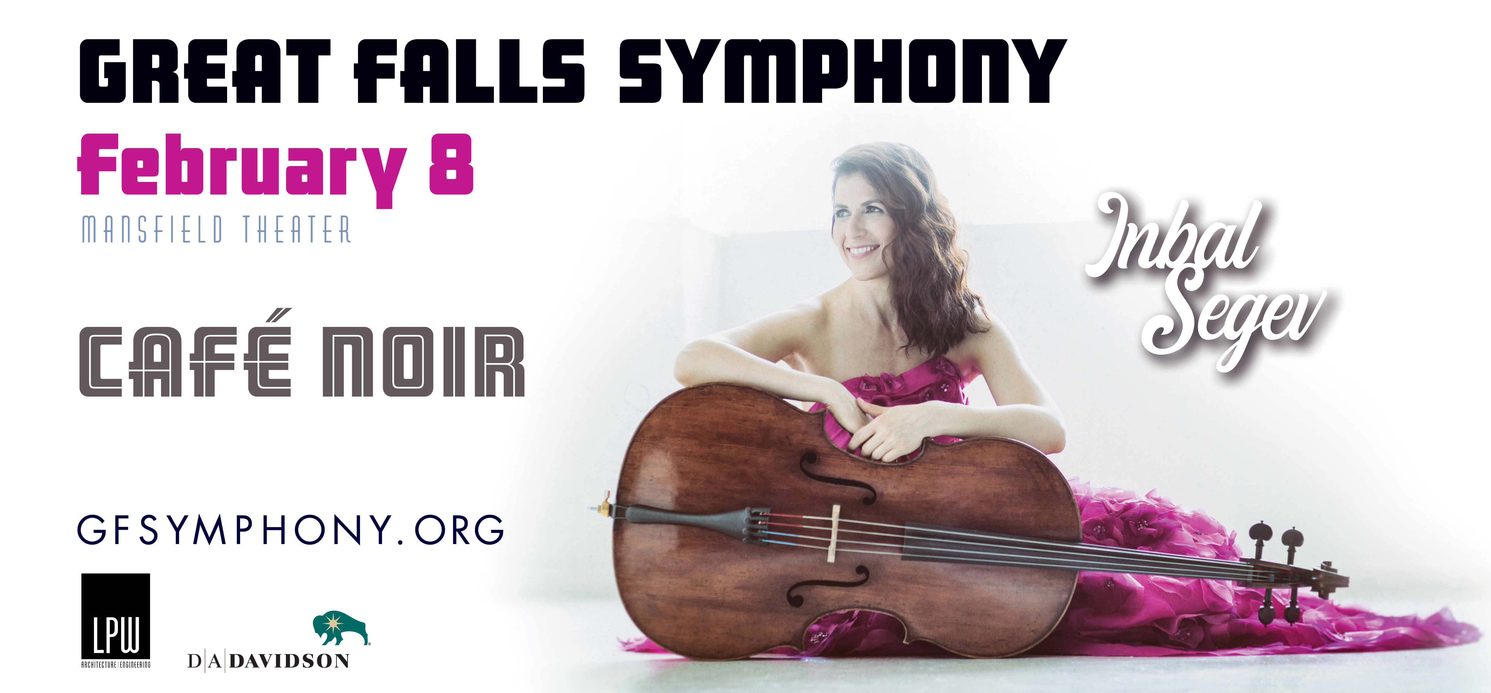 The Great Falls Symphony presents CAFÉ NOIR with Cellist Inbal Segev : Event Image