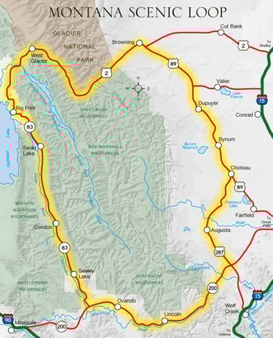 Montana Scenic Loop Map