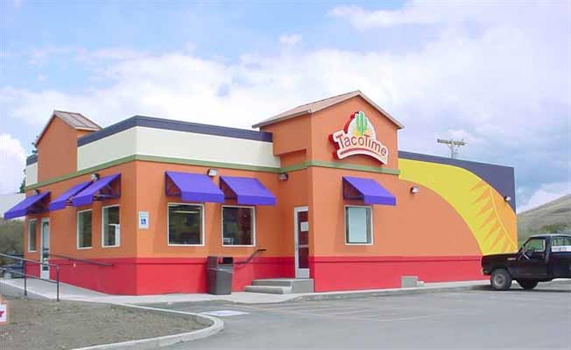 Taco Time: building and sign